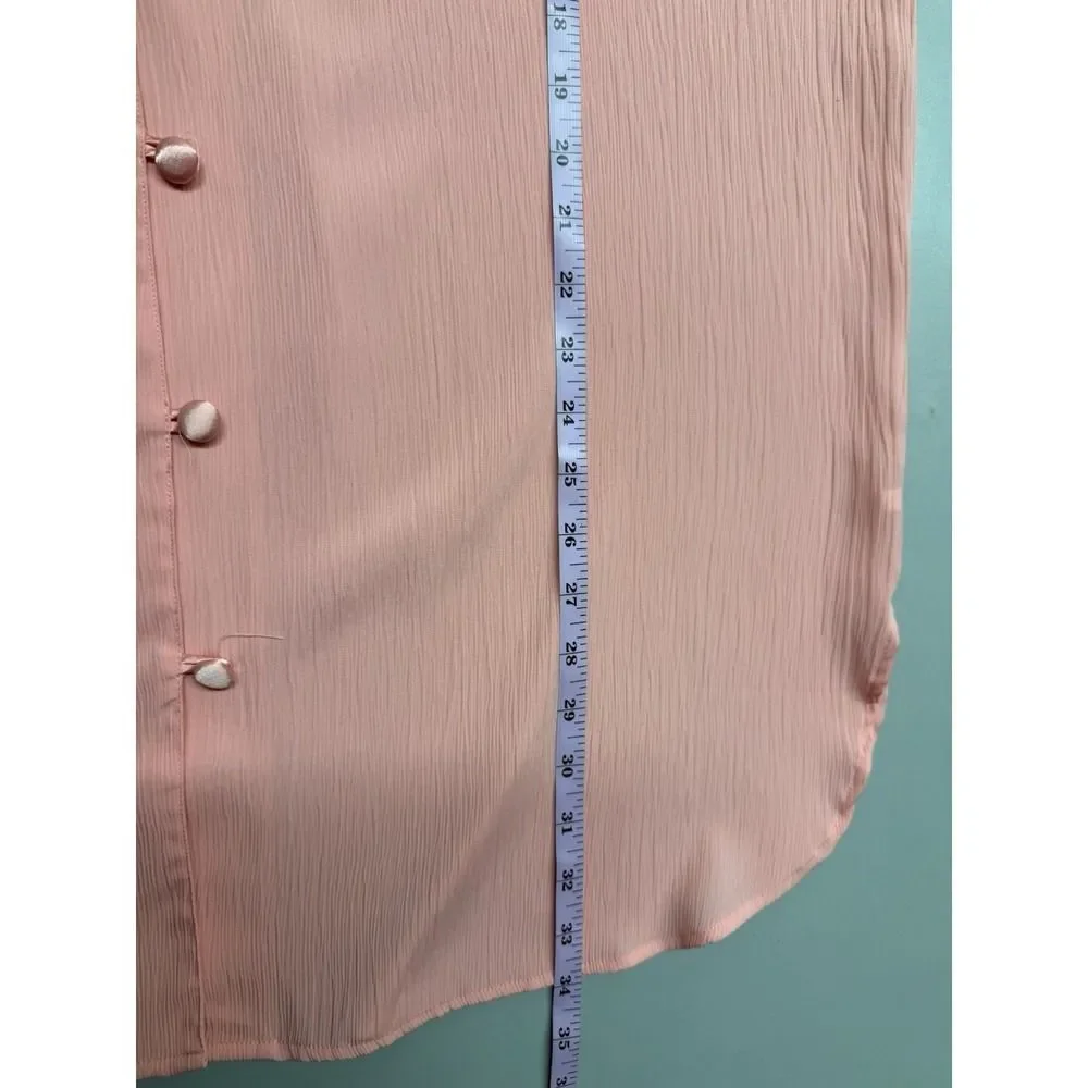 Vintage Victoria's Secret Gold Label satin notch collar nightshirt. Pink. Sz M/L